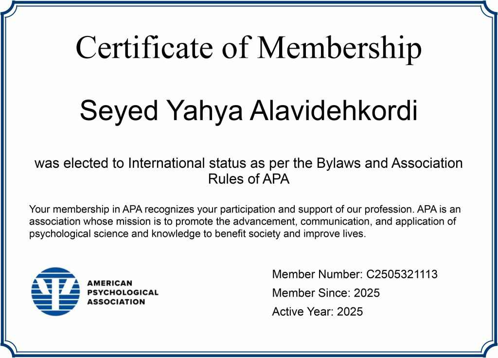 APA Certificate