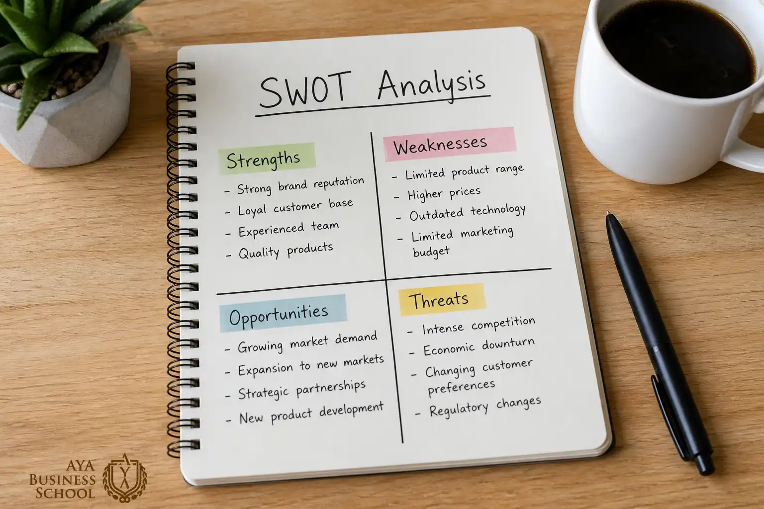 سوات یا SWOT چیست و چرا باید از آن استفاده شود؟ 3 تحلیل swot چیست